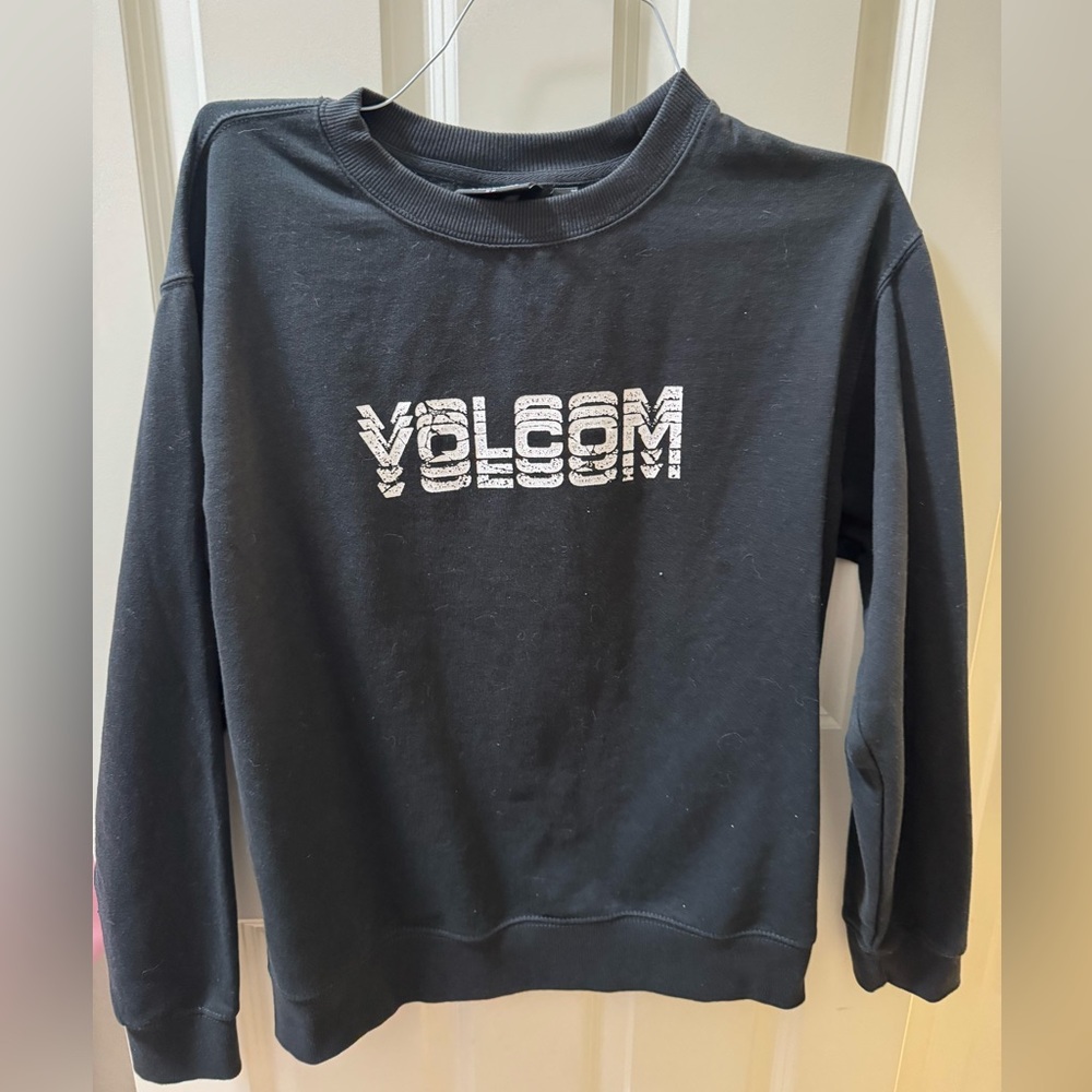 Volcom Black Sweatshirt with White Logo Tag